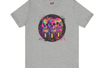 Triple Neon Skull Popsicle Splatter Tee