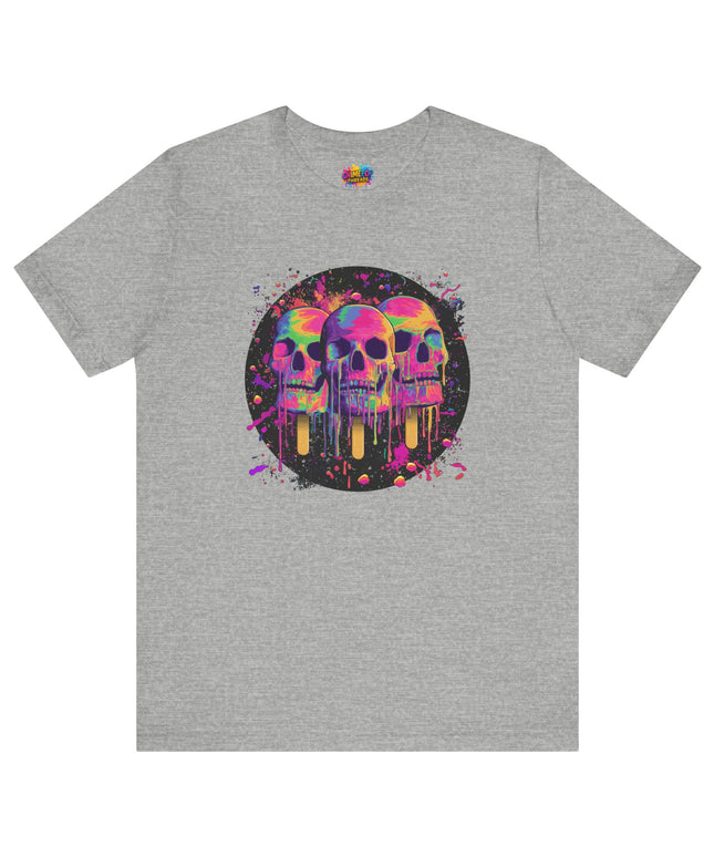 Triple Neon Skull Popsicle Splatter Tee