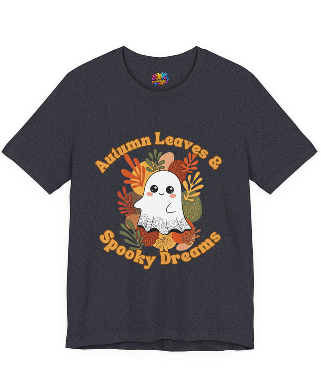 Autumn Leaves Spooky Dreams Ghost Tee