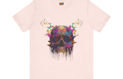 Ornate Skull Golden Butterfly Gothic Luxe Tee