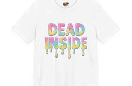Dead Inside Rainbow Pastel Drip Tee
