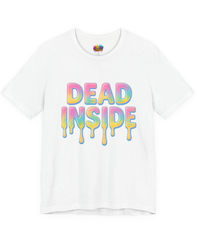 Dead Inside Rainbow Pastel Drip Tee