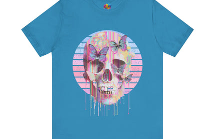 Pastel Skull Butterfly Drip Vaporwave Gothic Tee