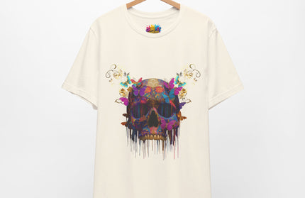 Ornate Skull Golden Butterfly Gothic Luxe Tee