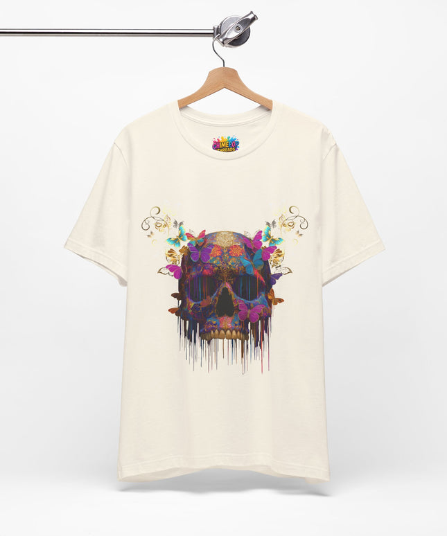 Ornate Skull Golden Butterfly Gothic Luxe Tee