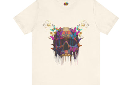 Ornate Skull Golden Butterfly Gothic Luxe Tee