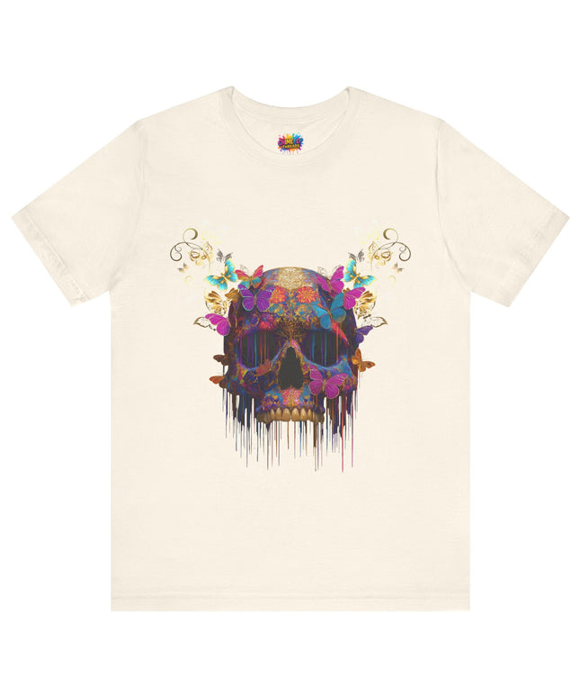 Ornate Skull Golden Butterfly Gothic Luxe Tee