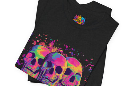 Triple Neon Skull Popsicle Splatter Tee
