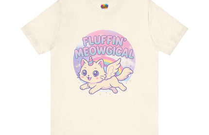 Fluffin Meowgical Goth Princess Cat Unicorn Rainbow Pastel T-Shirt
