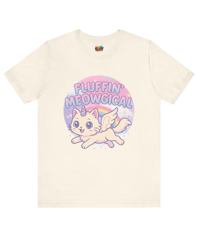 Fluffin Meowgical Goth Princess Cat Unicorn Rainbow Pastel T-Shirt