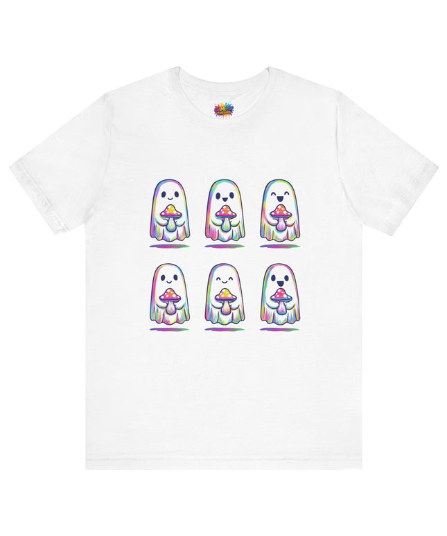 Shopify Title: Rainbow Drip Ghost Tee