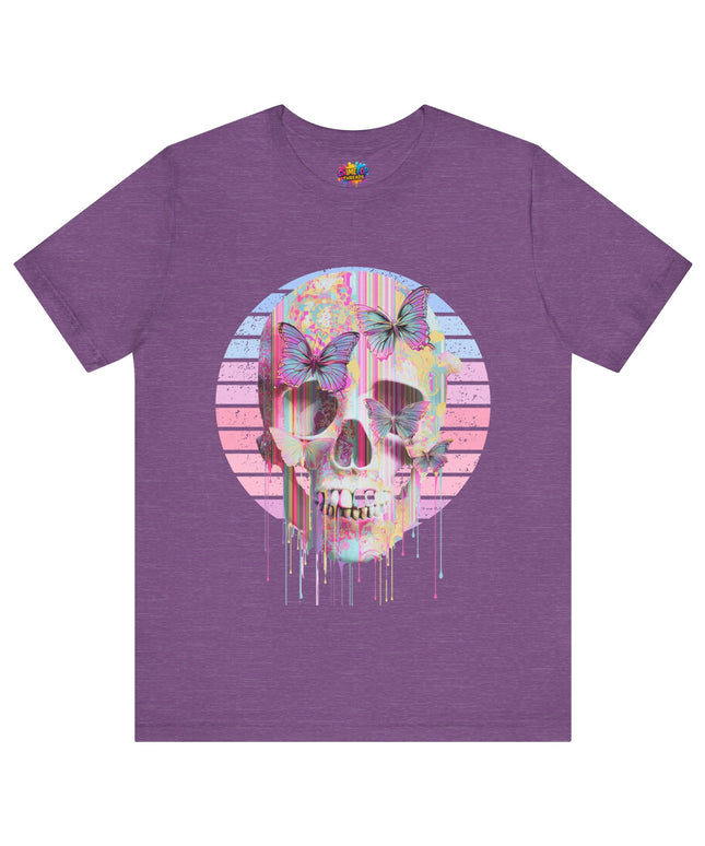 Pastel Skull Butterfly Drip Vaporwave Gothic Tee