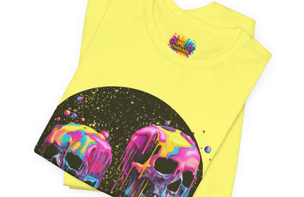 Neon Skull Drip Psychedelic Space Tee
