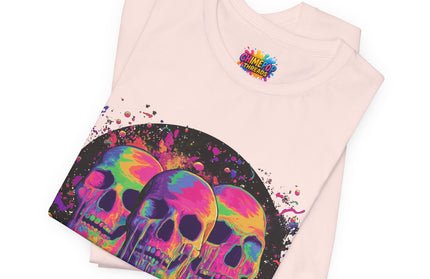 Triple Neon Skull Popsicle Splatter Tee