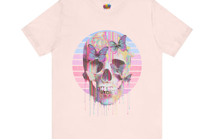 Pastel Skull Butterfly Drip Vaporwave Gothic Tee