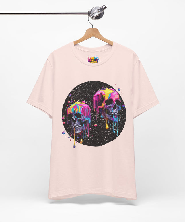 Neon Skull Drip Psychedelic Space Tee