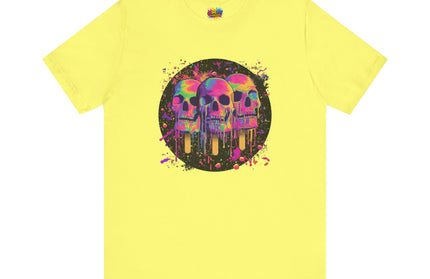 Triple Neon Skull Popsicle Splatter Tee
