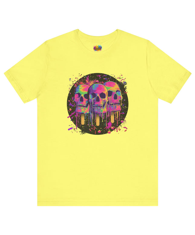 Triple Neon Skull Popsicle Splatter Tee