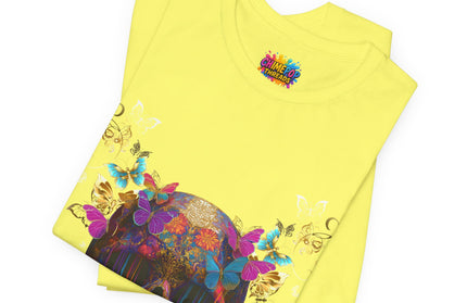 Ornate Skull Golden Butterfly Gothic Luxe Tee