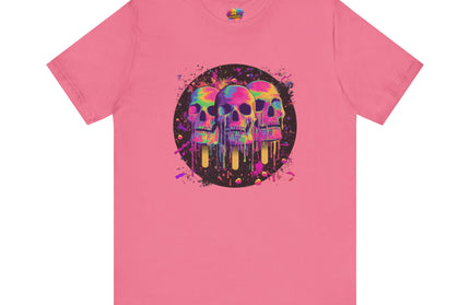 Triple Neon Skull Popsicle Splatter Tee