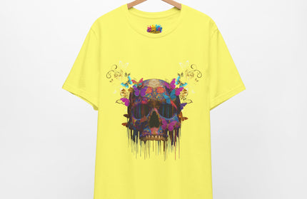 Ornate Skull Golden Butterfly Gothic Luxe Tee