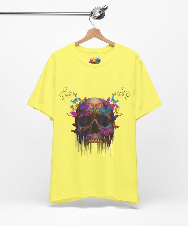 Ornate Skull Golden Butterfly Gothic Luxe Tee