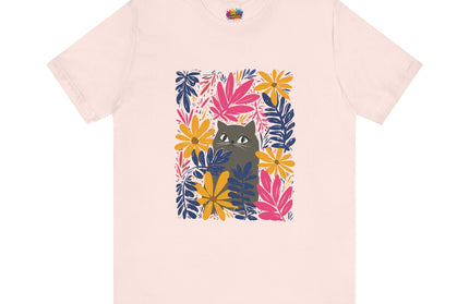 Gray Cat Floral Tee