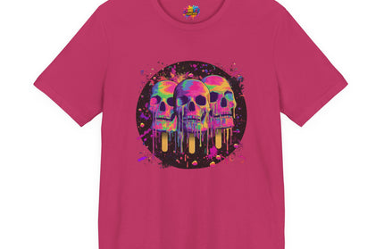 Triple Neon Skull Popsicle Splatter Tee