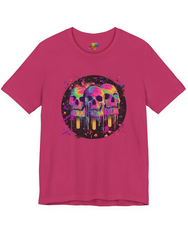 Triple Neon Skull Popsicle Splatter Tee