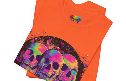 Triple Neon Skull Popsicle Splatter Tee