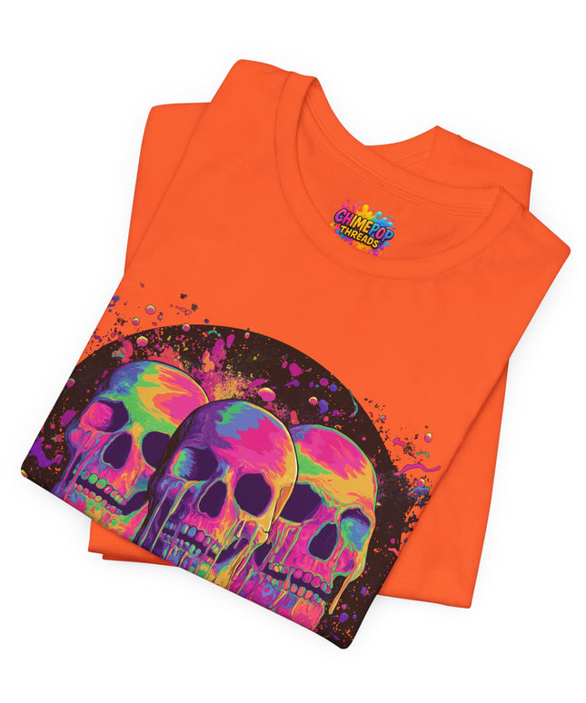 Triple Neon Skull Popsicle Splatter Tee