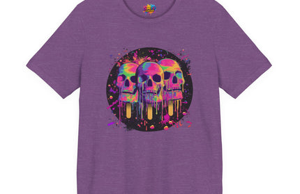 Triple Neon Skull Popsicle Splatter Tee
