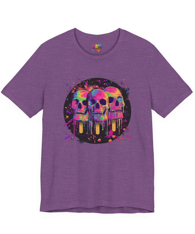 Triple Neon Skull Popsicle Splatter Tee