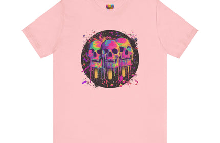 Triple Neon Skull Popsicle Splatter Tee