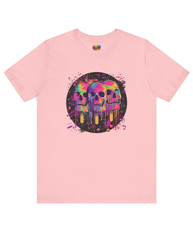 Triple Neon Skull Popsicle Splatter Tee