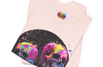 Neon Skull Drip Psychedelic Space Tee