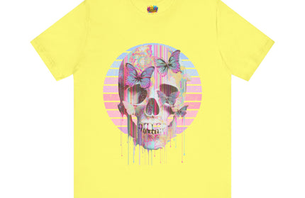 Pastel Skull Butterfly Drip Vaporwave Gothic Tee
