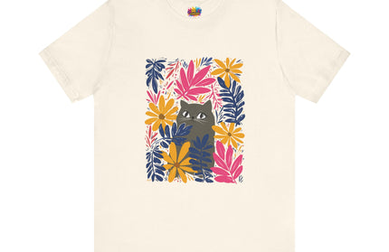 Gray Cat Floral Tee