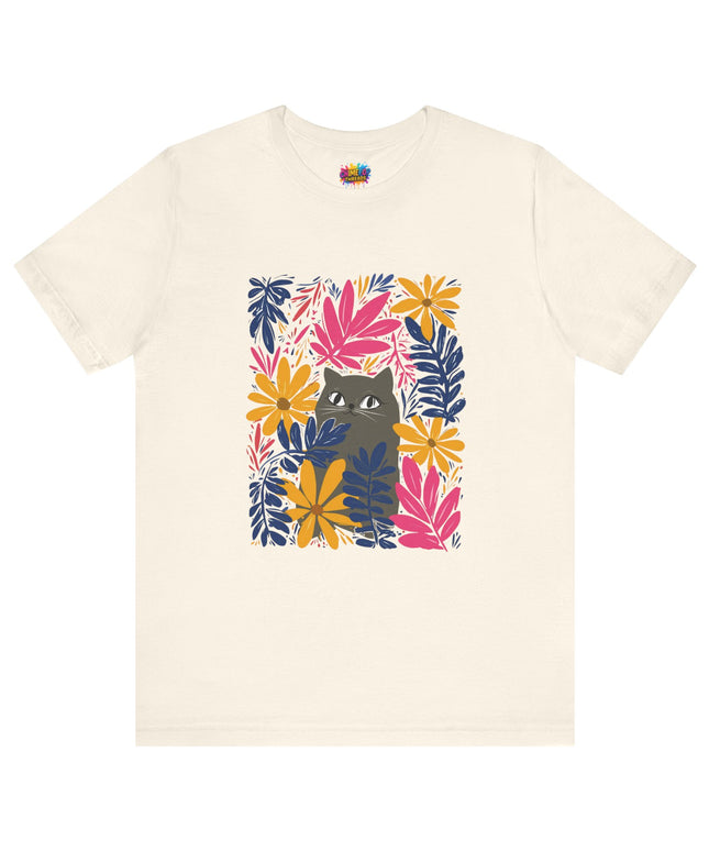 Gray Cat Floral Tee