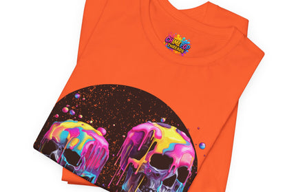 Neon Skull Drip Psychedelic Space Tee