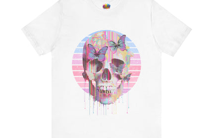 Pastel Skull Butterfly Drip Vaporwave Gothic Tee
