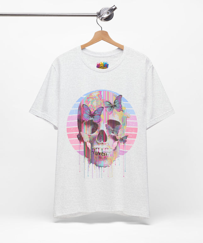 Pastel Skull Butterfly Drip Vaporwave Gothic Tee