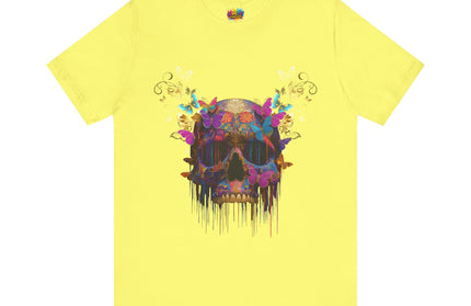 Ornate Skull Golden Butterfly Gothic Luxe Tee
