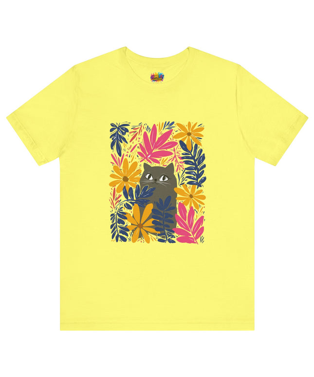 Gray Cat Floral Tee