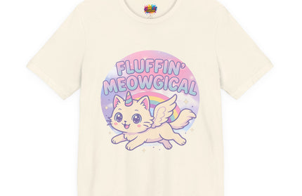 Fluffin Meowgical Goth Princess Cat Unicorn Rainbow Pastel T-Shirt