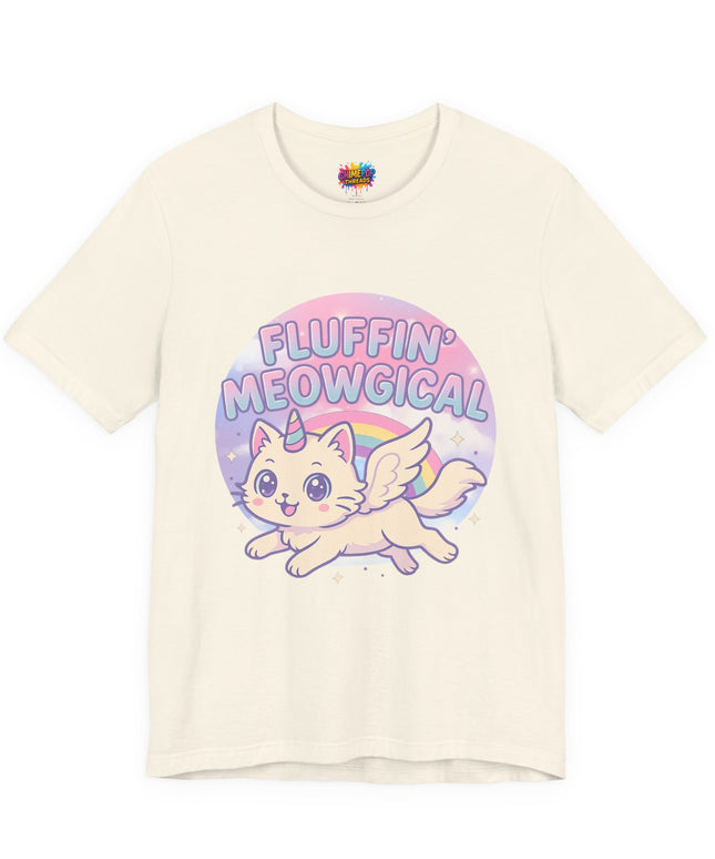 Fluffin Meowgical Goth Princess Cat Unicorn Rainbow Pastel T-Shirt