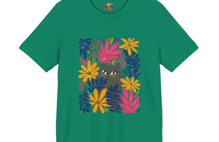 Gray Cat Floral Tee