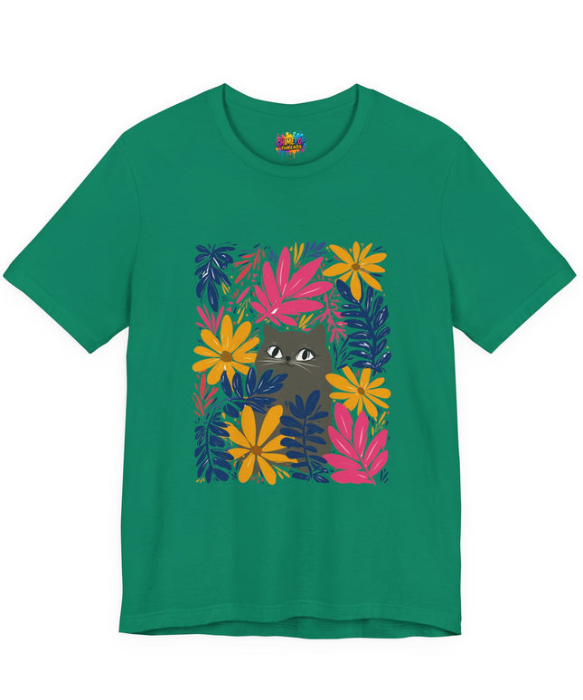 Gray Cat Floral Tee