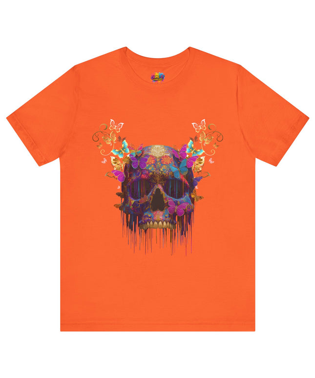 Ornate Skull Golden Butterfly Gothic Luxe Tee