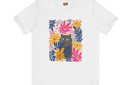 Gray Cat Floral Tee